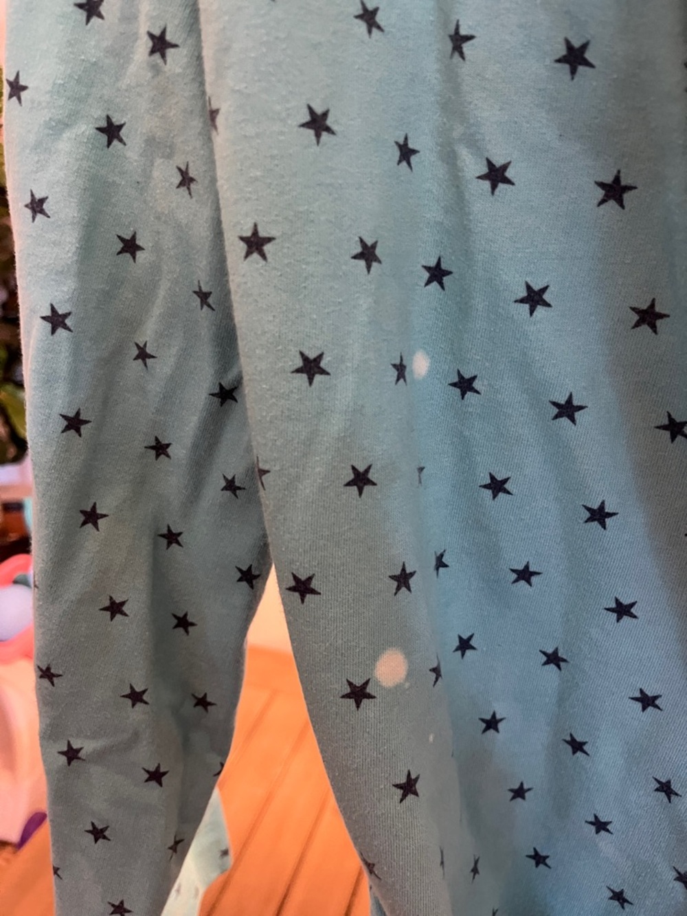 Xhilaration Teal Hooded Sleepwear Robe with Navy Trim - Picture 3 of 5